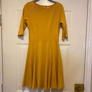 Retro Mustard Dress- Medium